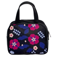 Vector Seamless Flower And Leaves Pattern Classic Handbag (two Sides) by Sobalvarro