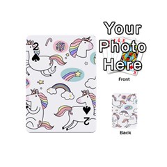 Cute Unicorns With Magical Elements Vector Playing Cards 54 Designs (mini) by Sobalvarro