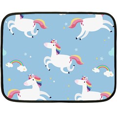 Unicorn Seamless Pattern Background Vector (2) Fleece Blanket (mini) by Sobalvarro
