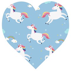 Unicorn Seamless Pattern Background Vector (2) Wooden Puzzle Heart by Sobalvarro