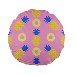 Pop Art Pineapple Seamless Pattern Vector Standard 15  Premium Flano Round Cushions by Sobalvarro