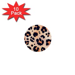 Leopard Pattern Funny Drawing Seamless Pattern 1  Mini Buttons (10 Pack)  by Vaneshart