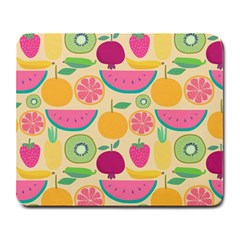 Seamless Pattern With Fruit Vector Illustrations Gift Wrap Design Large Mousepads by Vaneshart