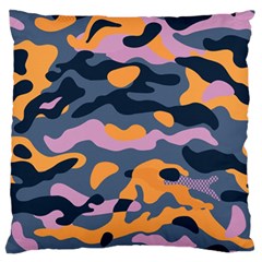 Camouflage Background Textile Uniform Seamless Pattern Large Flano Cushion Case (two Sides) by Vaneshart