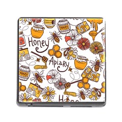 Honey Seamless Pattern Memory Card Reader (square 5 Slot) by Vaneshart