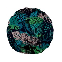 Seamless Abstract Pattern With Tropical Plants Standard 15  Premium Flano Round Cushions by Vaneshart