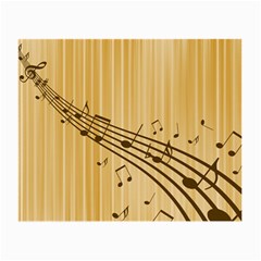 Background Music Nuts Sheet Small Glasses Cloth (2 Sides) by Mariart