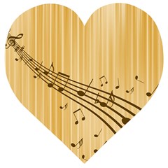 Background Music Nuts Sheet Wooden Puzzle Heart by Mariart