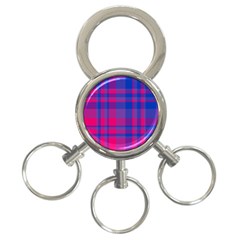 Bisexual Plaid 3-ring Key Chain by NanaLeonti