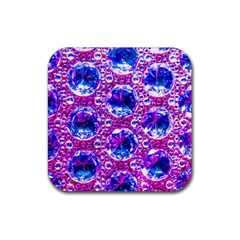 Cut Glass Beads Rubber Coaster (square)  by essentialimage