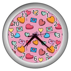 Candy Pattern Wall Clock (silver) by Sobalvarro