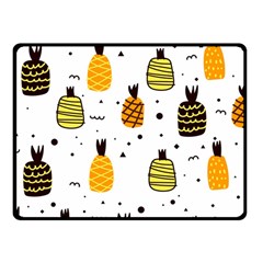 Pineapples Double Sided Fleece Blanket (small)  by Sobalvarro