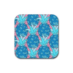 Pineapples Rubber Square Coaster (4 Pack)  by Sobalvarro