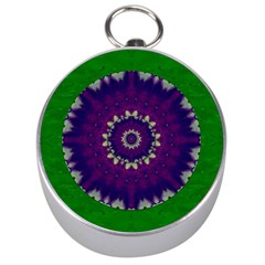 Mandala In Leaves,on Beautiful Leaves In Bohemian Style Silver Compasses by pepitasart