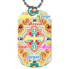 Floral Dog Tag (one Side) by ABjCompany