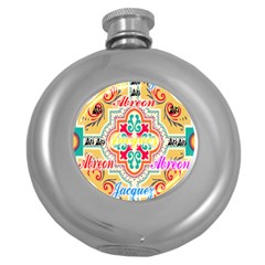 Floral Round Hip Flask (5 Oz) by ABjCompany