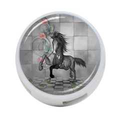 Wonderful Black And White Horse 4-port Usb Hub (two Sides) by FantasyWorld7