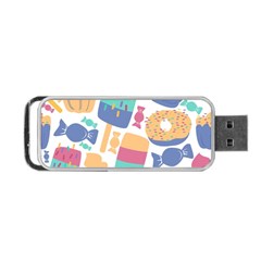 Icecream Pattern Pastel Sumer Portable Usb Flash (one Side) by Vaneshart