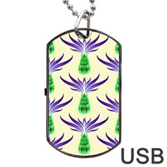 Thistles Purple Flora Flowering Dog Tag Usb Flash (one Side)