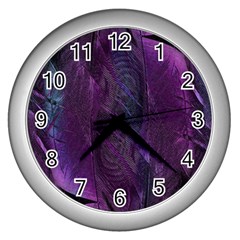 Abstract Form Pattern Texture Wall Clock (silver) by Vaneshart