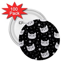 Gothic Cat 2 25  Buttons (100 Pack)  by Valentinaart