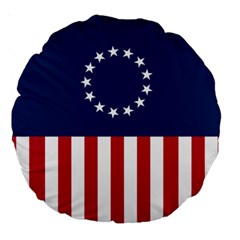 Betsy Ross Flag Usa America United States 1777 Thirteen Colonies Vertical Large 18  Premium Round Cushions by snek