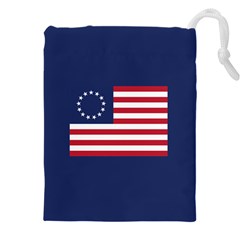 Betsy Ross Flag Usa America United States 1777 Thirteen Colonies Maga  Drawstring Pouch (4xl) by snek