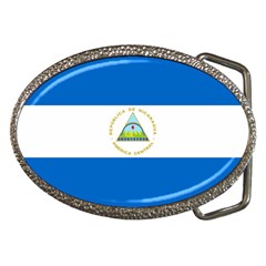 Flag Of Nicaragua Belt Buckles by trulycreative