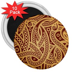 Fine Pattern 3  Magnets (10 Pack)  by Sobalvarro