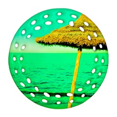 Pop Art Beach Umbrella  Ornament (round Filigree) by essentialimage