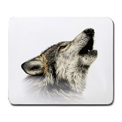 Howling Wolf Large Mousepads by ArtByThree