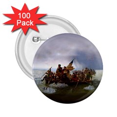 George Washington Crossing Of The Delaware River Continental Army 1776 American Revolutionary War Original Painting 2 25  Buttons (100 Pack)  by snek