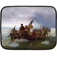 George Washington Crossing Of The Delaware River Continental Army 1776 American Revolutionary War Original Painting Fleece Blanket (mini) by snek