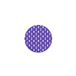 Purple  White  Abstract Pattern 1  Mini Buttons