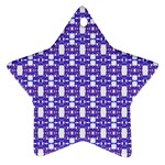 Purple  White  Abstract Pattern Ornament (Star)