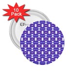 Purple  White  Abstract Pattern 2.25  Buttons (10 pack) 