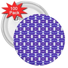 Purple  White  Abstract Pattern 3  Buttons (100 Pack)  by BrightVibesDesign