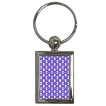 Purple  White  Abstract Pattern Key Chain (Rectangle)