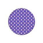 Purple  White  Abstract Pattern Rubber Round Coaster (4 pack) 