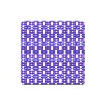 Purple  White  Abstract Pattern Square Magnet