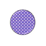 Purple  White  Abstract Pattern Hat Clip Ball Marker (4 pack)