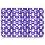 Purple  White  Abstract Pattern Large Doormat 