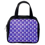 Purple  White  Abstract Pattern Classic Handbag (One Side)