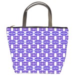 Purple  White  Abstract Pattern Bucket Bag