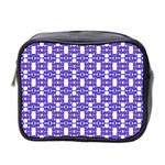 Purple  White  Abstract Pattern Mini Toiletries Bag (Two Sides)