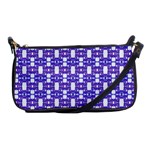 Purple  White  Abstract Pattern Shoulder Clutch Bag