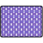 Purple  White  Abstract Pattern Fleece Blanket (Large) 