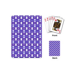 Purple  White  Abstract Pattern Playing Cards Single Design (mini) by BrightVibesDesign