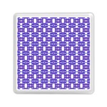 Purple  White  Abstract Pattern Memory Card Reader (Square)