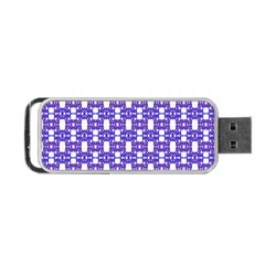 Purple  White  Abstract Pattern Portable Usb Flash (two Sides) by BrightVibesDesign